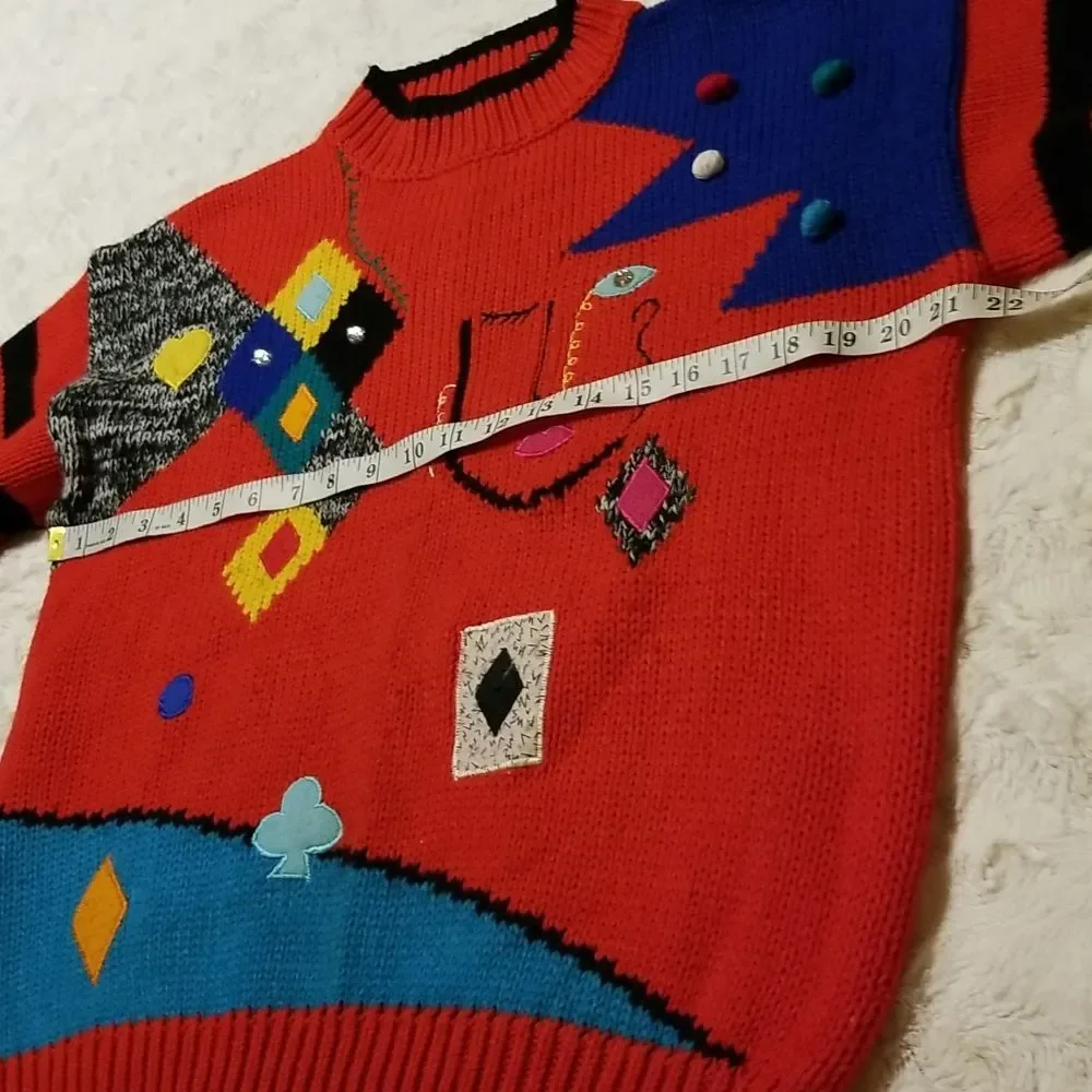 Vintage Adrian Spencer Sweater Womens Size Medium Festive Holiday Winter